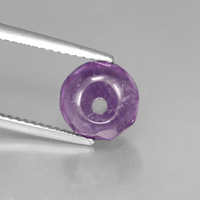 2.63 ct Violet Amethyst Stone, Natural Amethyst in Faceted Bead Shape for Sale