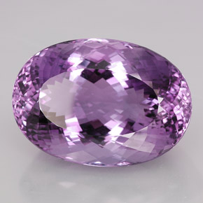 109.15 ct Violet Amethyst Stone, Natural Amethyst in Oval Portuguese-Cut Shape for Sale