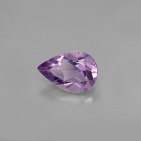 1.18 ct Violet Amethyst Stone, Natural Amethyst in Pear Facet Shape for Sale