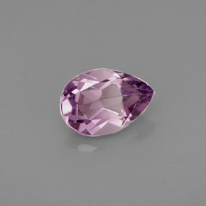 0.93 ct Violet Amethyst Stone, Natural Amethyst in Pear Facet Shape for Sale