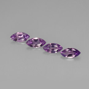 3.30 ct Violet Amethyst Gemstone, Amethyst Gem in Marquise Facet Shape for Sale.