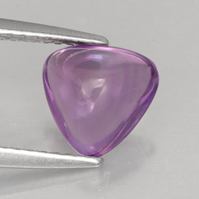 1.27 ct Violet Amethyst Stone, Natural Amethyst in Trillion Cabochon Shape for Sale