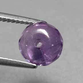 2.47 ct Violet Amethyst Stone, Natural Amethyst in Faceted Bead Shape for Sale