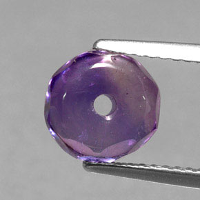 2.50 ct Violet Amethyst Stone, Natural Amethyst in Faceted Bead Shape for Sale