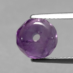 2.34 ct Violet Amethyst Stone, Natural Amethyst in Faceted Bead Shape for Sale