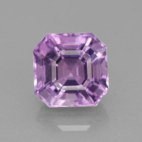2.69 ct Violet Amethyst Gemstone, Amethyst Gem in Asscher Cut Shape for Sale.