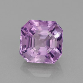 2.69 ct Violet Amethyst Stone, Natural Amethyst in Asscher Cut Shape for Sale