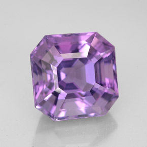 5.77 ct Violet Amethyst Stone, Natural Amethyst in Asscher Cut Shape for Sale