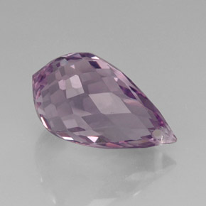 11.27 ct Violet Amethyst Gemstone, Amethyst Gem in Briolette with Hole Shape for Sale.