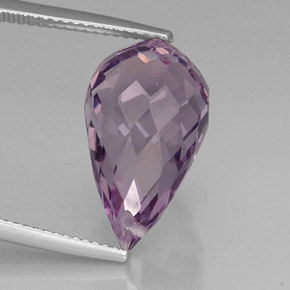 11.27 ct Violet Amethyst Stone, Natural Amethyst in Briolette with Hole Shape for Sale
