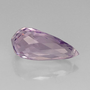 7.80 ct Violet Amethyst Gemstone, Amethyst Gem in Briolette with Hole Shape for Sale.