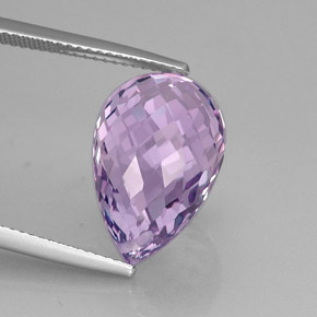 12.67 ct Violet Amethyst Stone, Natural Amethyst in Briolette with Hole Shape for Sale