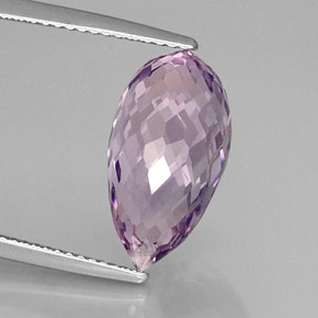 7.31 ct Violet Amethyst Gemstone, Amethyst Gem in Briolette with Hole Shape for Sale.