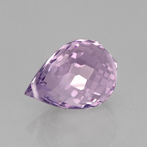 8.53 ct Violet Amethyst Gemstone, Amethyst Gem in Briolette with Hole Shape for Sale.