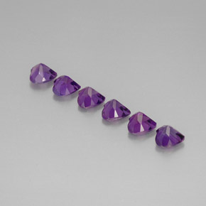 Amethyst Gemstone in 6 x 6 mm (calibrated) Size for Sale, Amethyst Stone in Violet Color