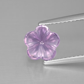 1.57 ct Violet Amethyst Gemstone, Amethyst Gem in Flower-Cut Shape for Sale.