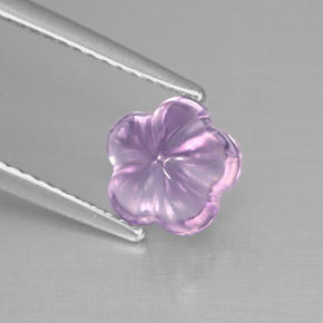 1.57 ct Violet Amethyst Stone, Natural Amethyst in Flower-Cut Shape for Sale