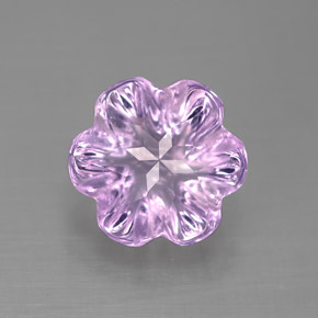 3.04 ct Violet Amethyst Stone, Natural Amethyst in Flower-Cut Shape for Sale