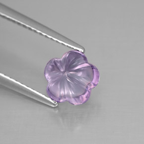 1.53 ct Violet Amethyst Stone, Natural Amethyst in Flower-Cut Shape for Sale