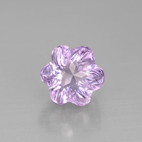 1.63 ct Violet Amethyst Stone, Natural Amethyst in Flower-Cut Shape for Sale