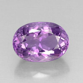 7.93 ct Violet Amethyst Gemstone, Amethyst Gem in Oval Facet Shape for Sale.