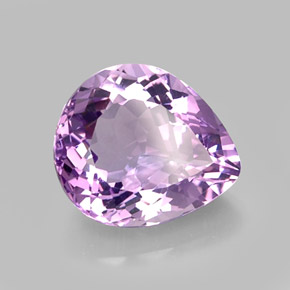 6.96 ct Violet Amethyst Stone, Natural Amethyst in Pear Facet Shape for Sale