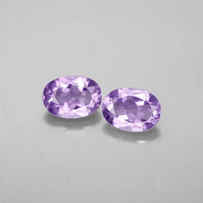 1.45 ct Violet Amethyst Gemstone, Amethyst Gem in Oval Facet Shape for Sale.