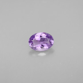 0.56 ct Violet Amethyst Gemstone, Amethyst Gem in Oval Facet Shape for Sale.
