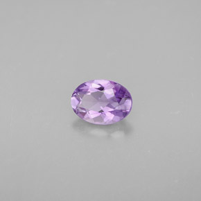 0.56 ct Violet Amethyst Stone, Natural Amethyst in Oval Facet Shape for Sale