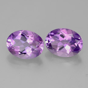 2.40 ct Violet Amethyst Stone, Natural Amethyst in Oval Facet Shape for Sale