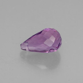 1.43 ct Violet Amethyst Gemstone, Amethyst Gem in Briolette with Hole Shape for Sale.