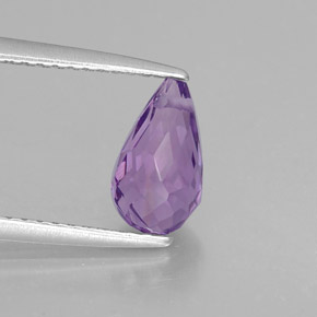 1.26 ct Violet Amethyst Stone, Natural Amethyst in Briolette with Hole Shape for Sale