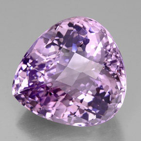 53.61 ct Violet Amethyst Gemstone, Amethyst Gem in Pear Checkerboard Shape for Sale.