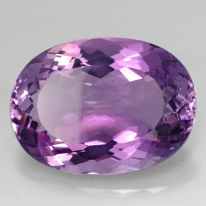 38.07 ct Violet Amethyst Stone, Natural Amethyst in Oval Facet Shape for Sale