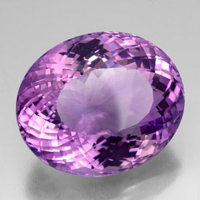 65.73 ct Violet Amethyst Stone, Natural Amethyst in Oval Portuguese-Cut Shape for Sale
