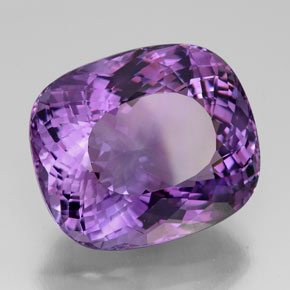 58.79 ct Violet Amethyst Gemstone, Amethyst Gem in Cushion-Cut Shape for Sale.