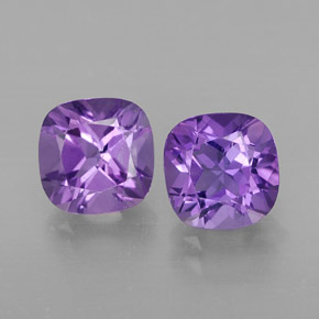 1.65 ct Violet Amethyst Gemstone, Amethyst Gem in Cushion-Cut Shape for Sale.