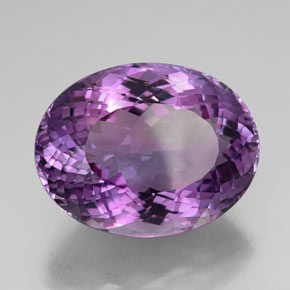 54.02 ct Violet Amethyst Stone, Natural Amethyst in Oval Portuguese-Cut Shape for Sale