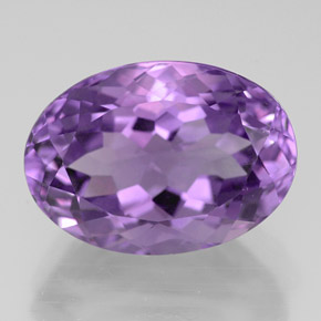 6.44 ct Violet Amethyst Gemstone, Amethyst Gem in Oval Facet Shape for Sale.
