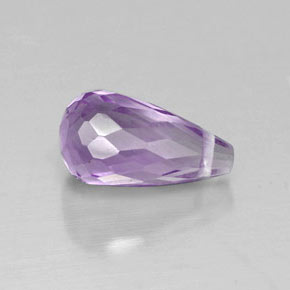 1.28 ct Violet Amethyst Stone, Natural Amethyst in Briolette with Hole Shape for Sale