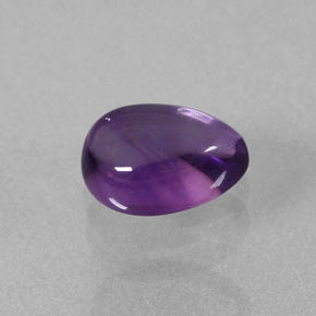 0.86 ct Violet Amethyst Stone, Natural Amethyst in Pear Cabochon Shape for Sale