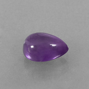 0.72 ct Violet Amethyst Stone, Natural Amethyst in Pear Cabochon Shape for Sale