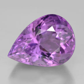 10.32 ct Violet Amethyst Gemstone, Amethyst Gem in Pear Facet Shape for Sale.