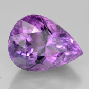 10.32 ct Violet Amethyst Stone, Natural Amethyst in Pear Facet Shape for Sale