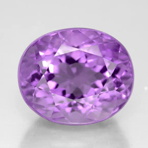 6.15 ct Violet Amethyst Gemstone, Amethyst Gem in Oval Facet Shape for Sale.