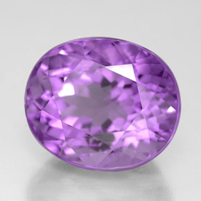 6.15 ct Violet Amethyst Stone, Natural Amethyst in Oval Facet Shape for Sale