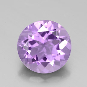 2.35 ct Violet Amethyst Gemstone, Amethyst Gem in Round Facet Shape for Sale.