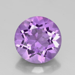 2.60 ct Violet Amethyst Gemstone, Amethyst Gem in Round Facet Shape for Sale.