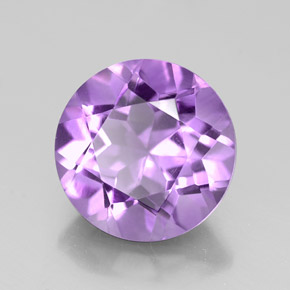 2.60 ct Violet Amethyst Stone, Natural Amethyst in Round Facet Shape for Sale
