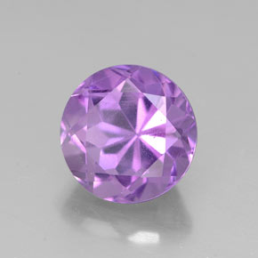 2.94 ct Violet Amethyst Stone, Natural Amethyst in Round Facet Shape for Sale
